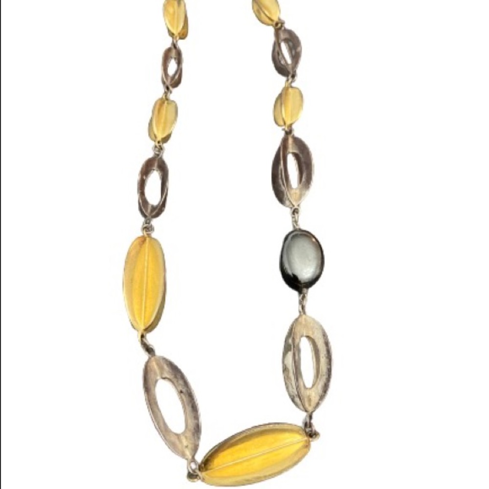 RLM STUDIO Sterling Brass Hematite Collar Necklace - Picture 1 of 4